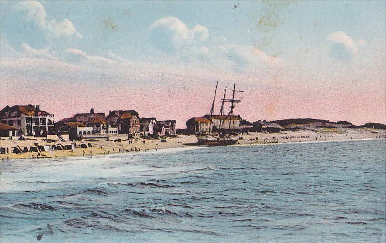 Carte postale ancienne Plage de Capbreton dans les années 1930 à Capbreton