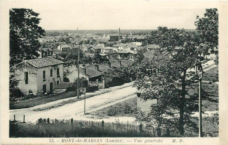 Carte postale ancienne Mont-de-Marsan - vue générale 1