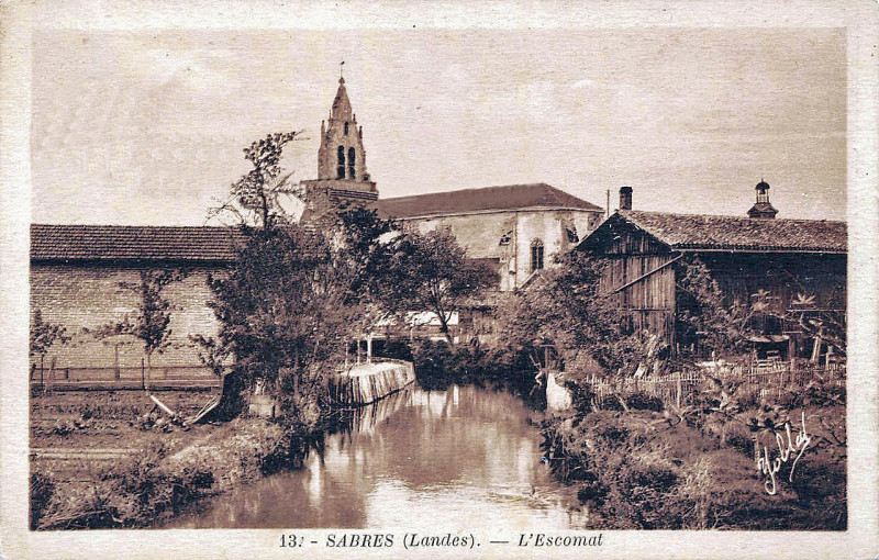 Carte postale ancienne Sabres - L'Escamat