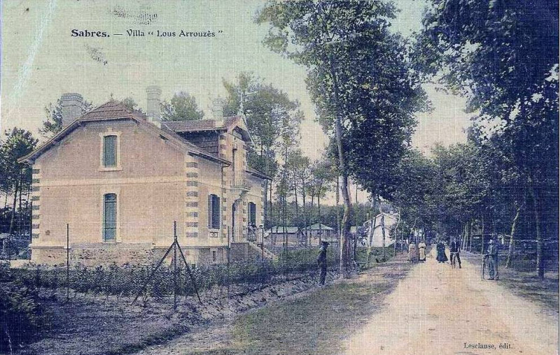 Carte postale ancienne Sabres - Villa Lous Arrouzès