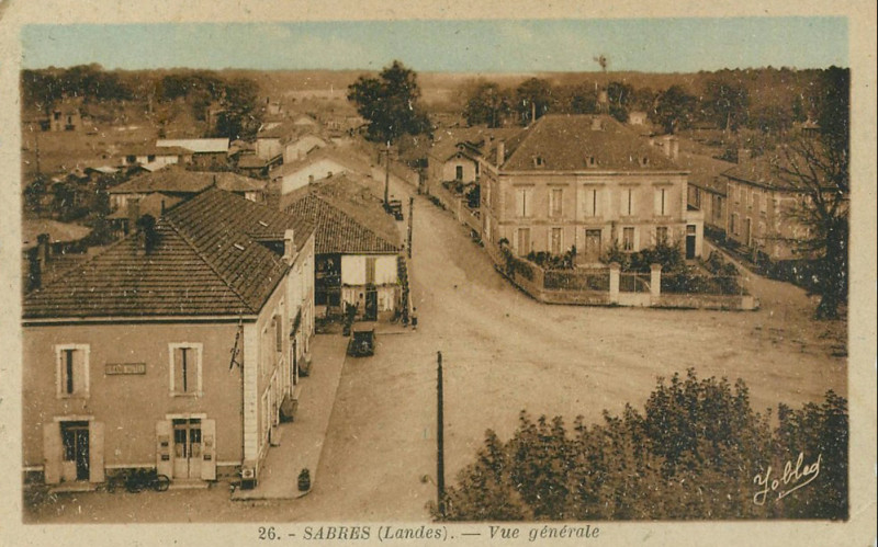 Carte postale ancienne Sabres - vue générale 1b
