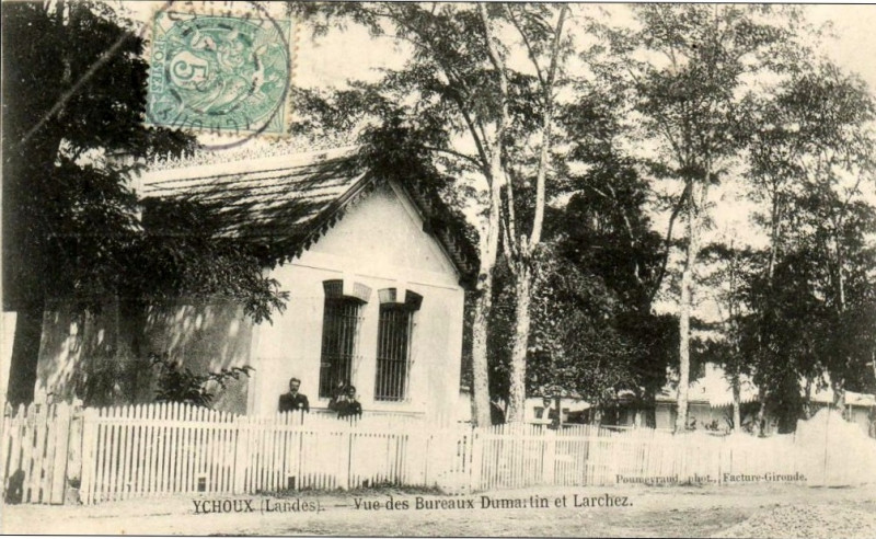 Carte postale ancienne Ychoux - Bureau Dumartin 1