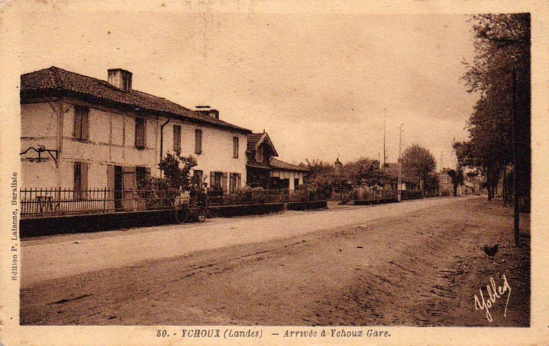 Carte postale ancienne Ychoux - Gare 5