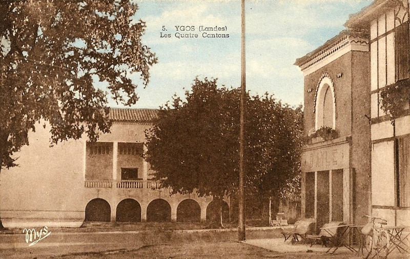 Carte postale ancienne Ygos - Les Quatre cantons