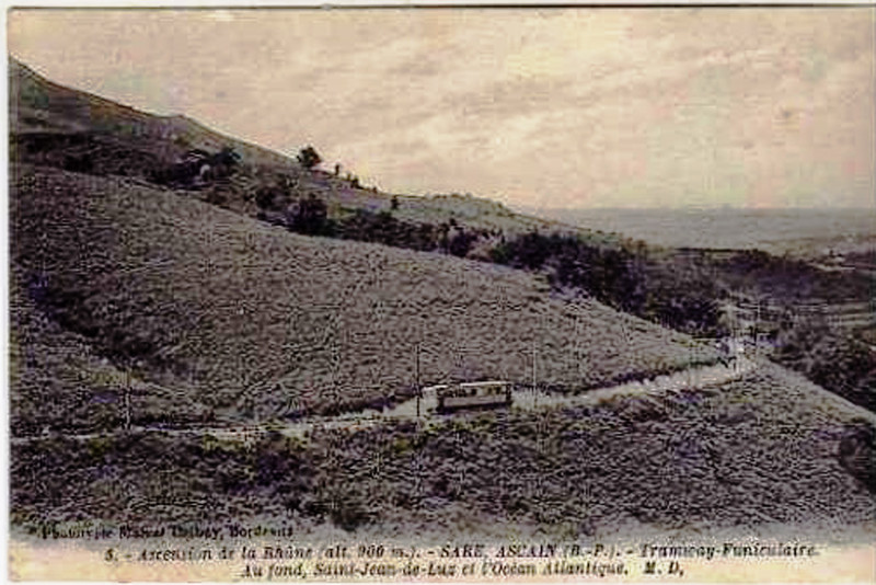 Carte postale ancienne Chemin de fer de la Rhune Tramway-Funiculaire
