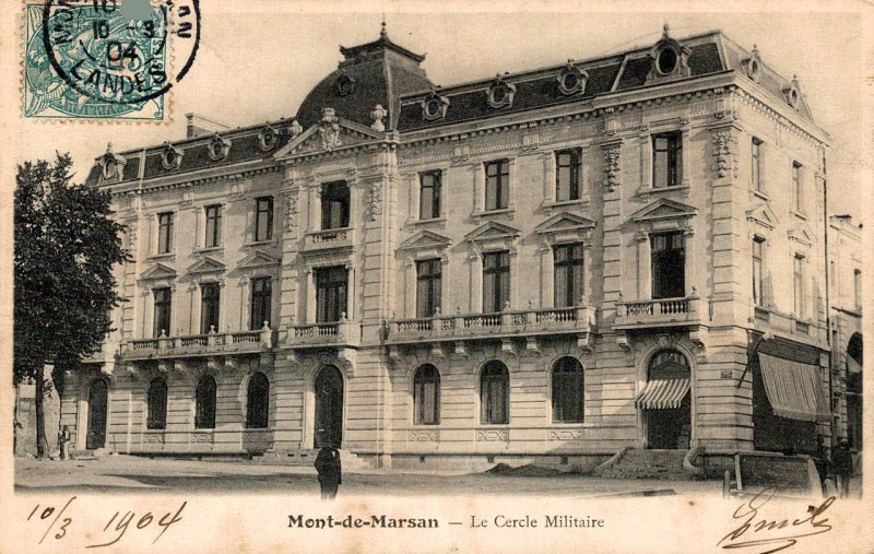 Carte postale ancienne Mont-de-Marsan - Cercle militaire 1