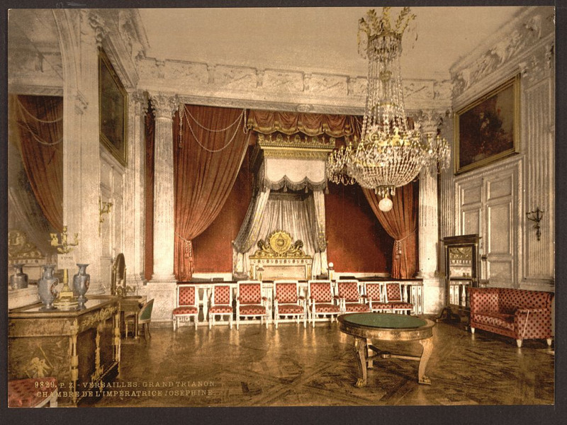 Carte postale ancienne Grand Trianon, chamber of Empress Josephine, Versailles, France-LCCN2001698732