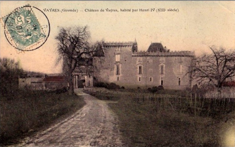 Carte postale ancienne Vayres le château de Vayres 4