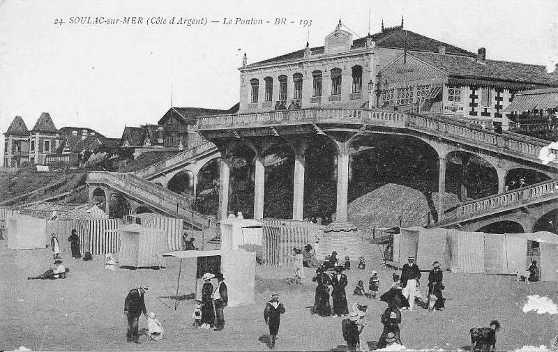 Carte postale ancienne Soulac - ponton