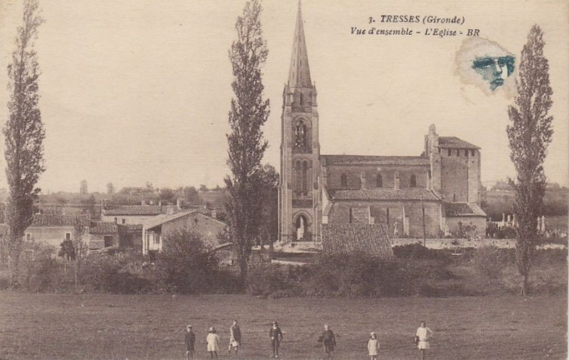 Carte postale ancienne Tresses - église 1