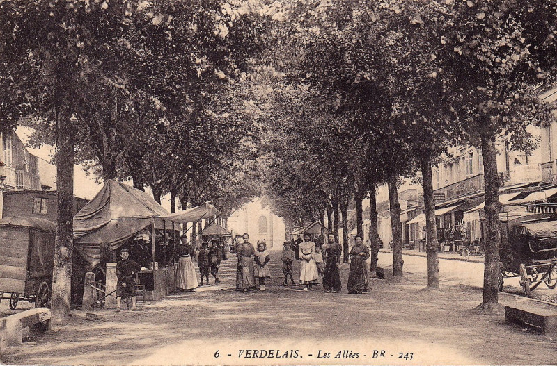 Carte postale ancienne Verdelais - Les allées 9