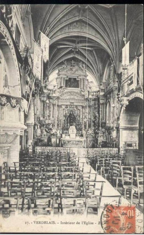 Carte postale ancienne Verdelais - église Notre-Dame 6