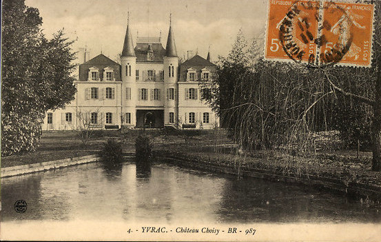 Carte postale ancienne Yvrac château Choisy 3