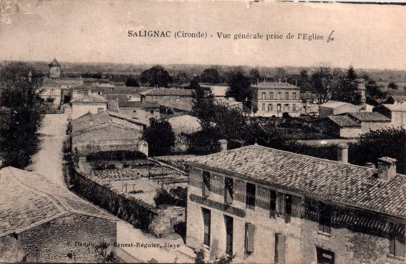 Carte postale ancienne Salignac - vue générale 2