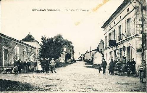 Carte postale ancienne Soussac - bourg 3
