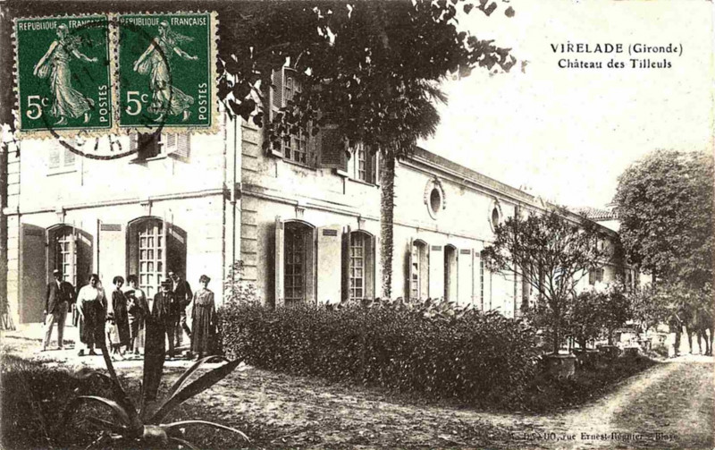 Carte postale ancienne Virelade – château des Tilleuls 1