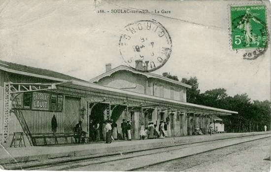 Carte postale ancienne Cp gare de Soulac-sur-Mer