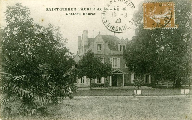 Carte postale ancienne Saint-Pierre-d'Aurillac - château Daurat 6