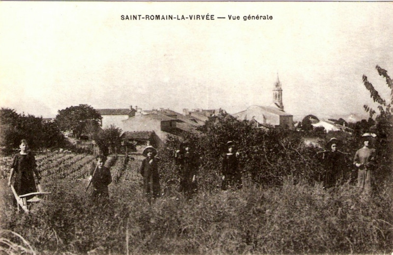 Carte postale ancienne Saint-Romain-la-Virvée - vue générale