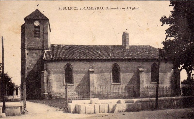 Carte postale ancienne Saint-Sulpice-et-Cameyrac église St Roch 4