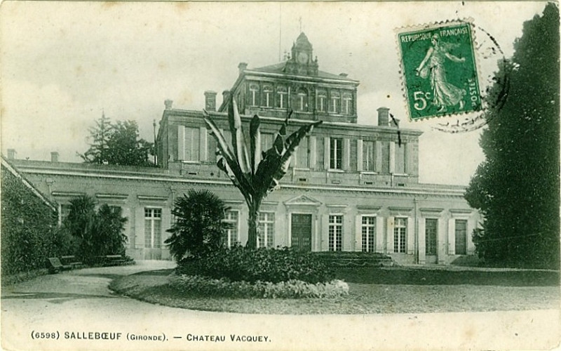 Carte postale ancienne Salleboeuf château de Vacquey 4
