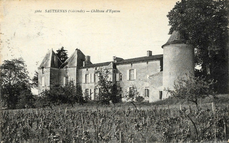Carte postale ancienne Sauternes - château d'Yquem 2