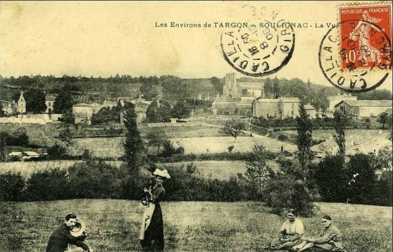 Carte postale ancienne Soulignac - vue générale 1