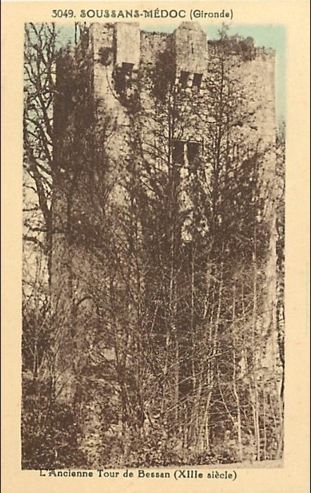 Carte postale ancienne Soussans - Tour de Bessan 2