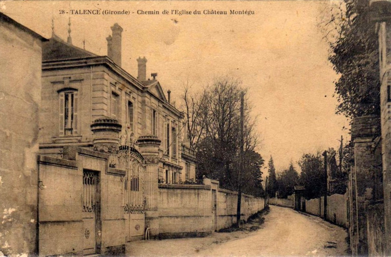 Carte postale ancienne Talence - chemin de l'église