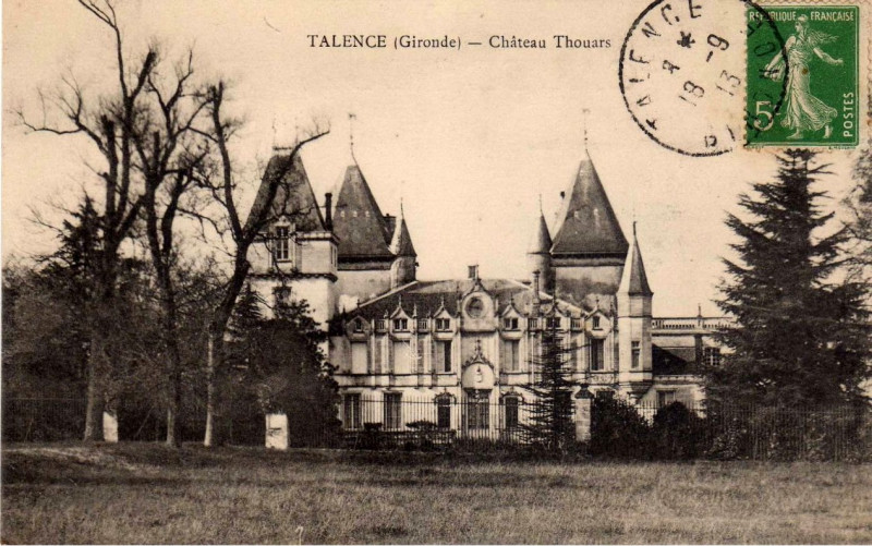Carte postale ancienne Talence - château Thouars 1
