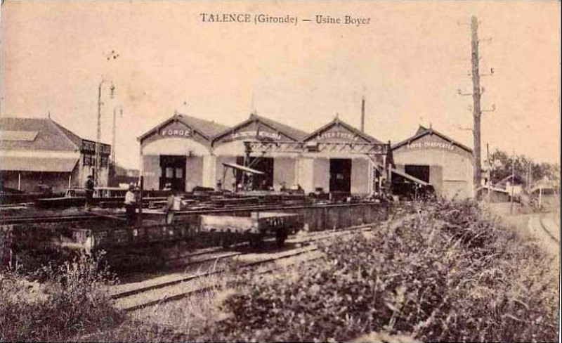 Carte postale ancienne Talence - usine Boyer