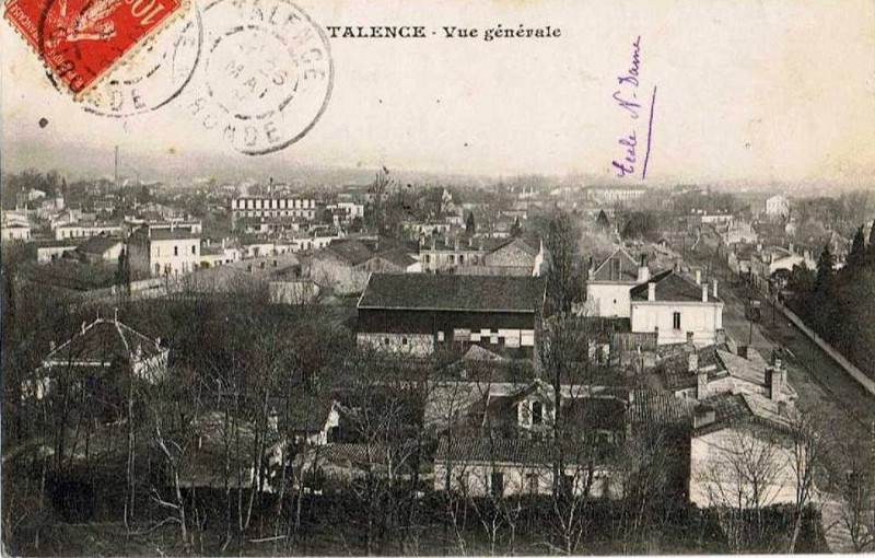 Carte postale ancienne Talence - vue générale