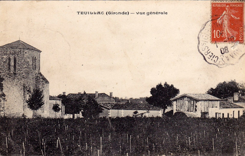 Carte postale ancienne Teuillac - vue générale a