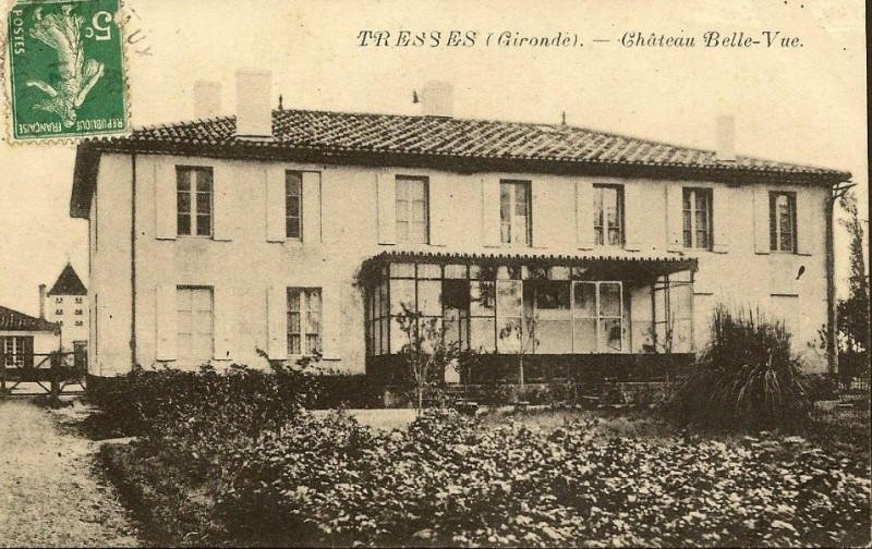 Carte postale ancienne Tresses - château Belle-vue