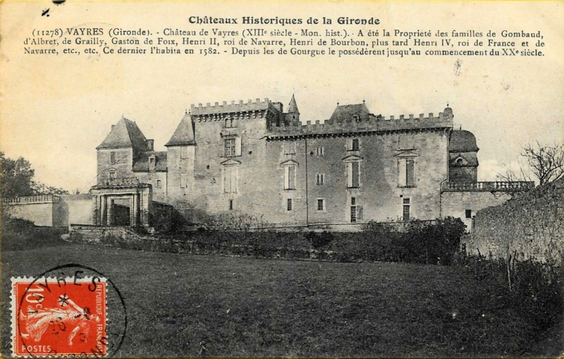 Carte postale ancienne Vayres le château de Vayres 9