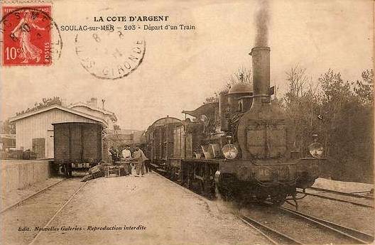 Carte postale ancienne Soulac-sur-Mer - Gare 2