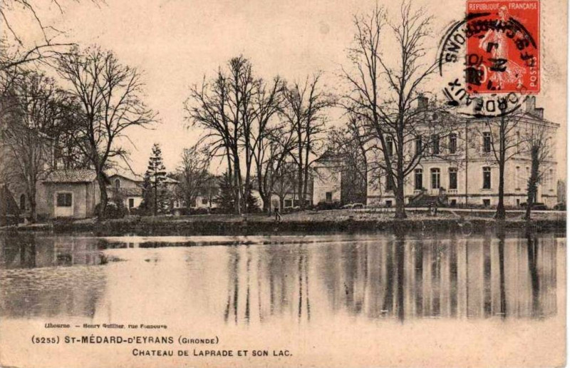 Carte postale ancienne Saint-Médard-d'Eyrans - château Laprade 1