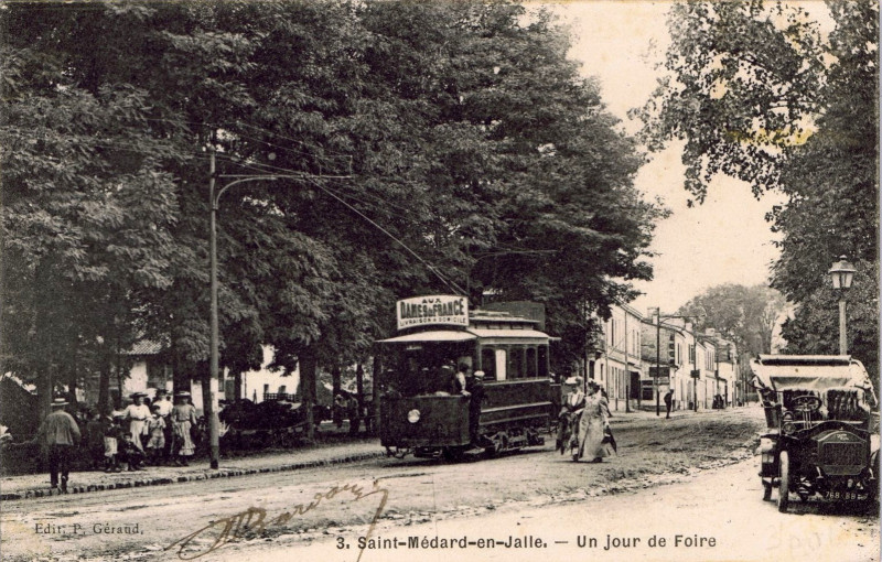 Carte postale ancienne Saint-Médard-en-Jalles - jour de foire