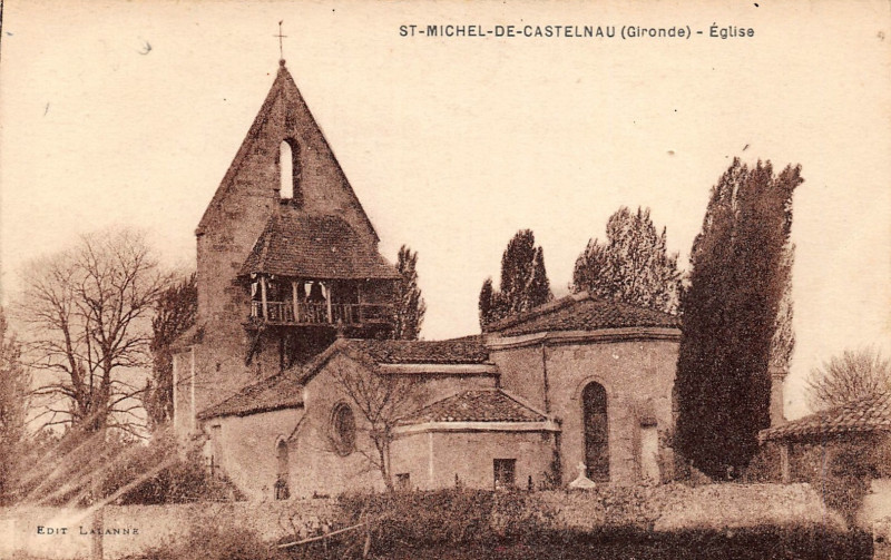 Carte postale ancienne Saint-Michel-de-Castelnau - église 1