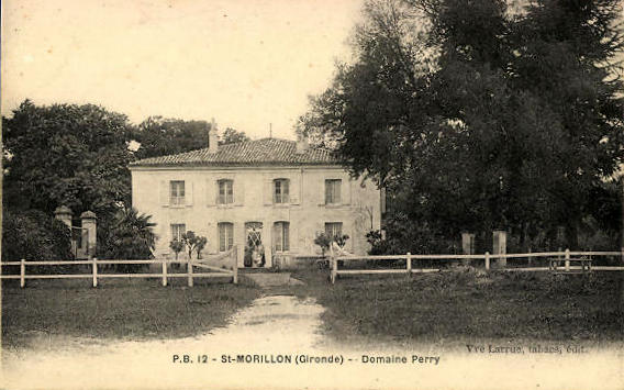 Carte postale ancienne Saint-Morillon - Domaine Perry