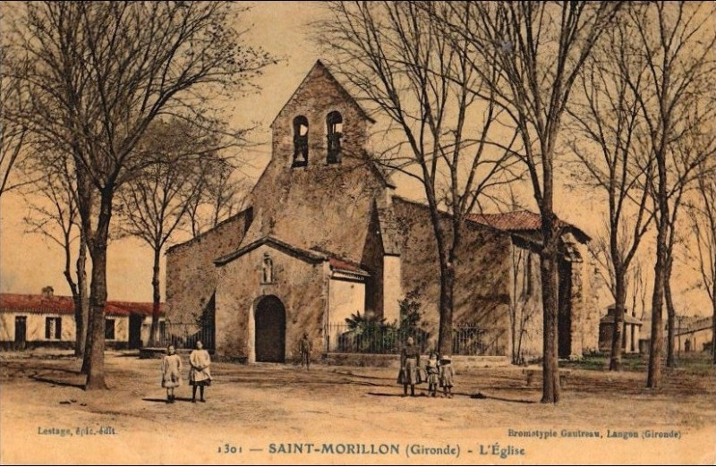 Carte postale ancienne Saint-Morilon Eglise 2