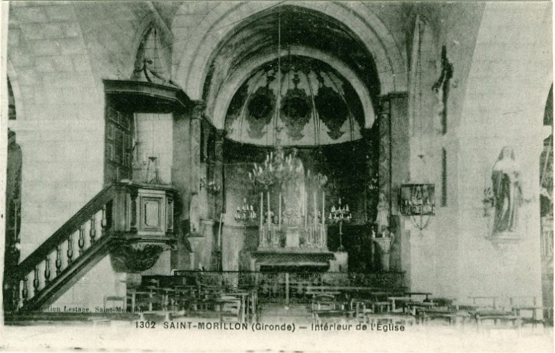 Carte postale ancienne Saint-Morilon Eglise 5