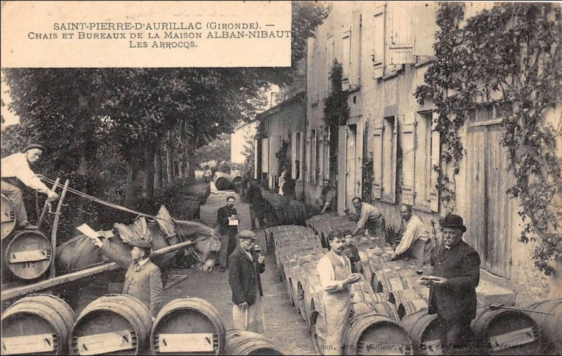 Carte postale ancienne Saint-Pierre-d'Aurillac - Maison Alban Nibaut 1