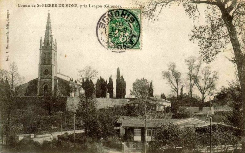 Carte postale ancienne Saint-Pierre-de-Mons - vue générale 1