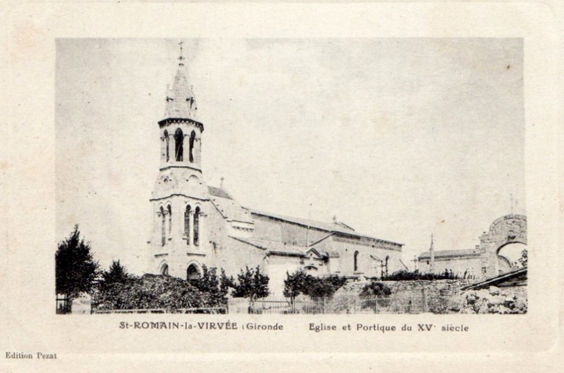 Carte postale ancienne Saint-Romain-la-Virvée - église 2
