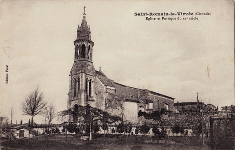 Carte postale ancienne Saint-Romain-la-Virvée - église 3