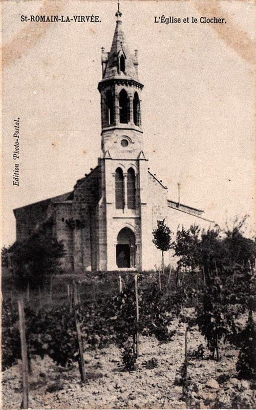 Carte postale ancienne Saint-Romain-la-Virvée - église 4