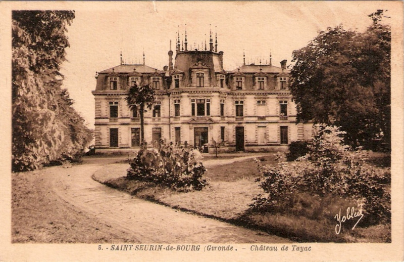 Carte postale ancienne Saint-Seurin-de-Bourg - château de Tayac