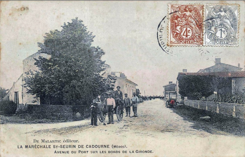 Carte postale ancienne Saint-Seurin-de-Cadourne - bourg 2