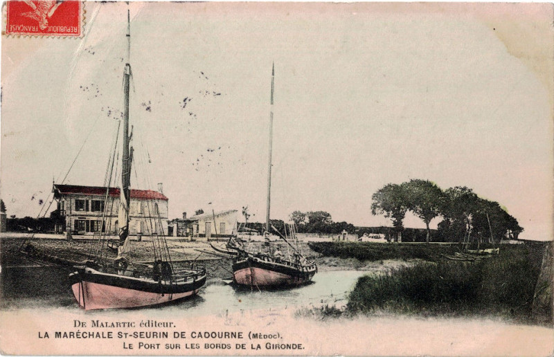 Carte postale ancienne Saint-Seurin-de-Cadourne - Port 1
